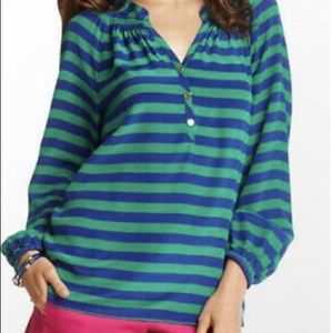 Lilly Pulitzer Silk Striped Elsa Top (sz S)